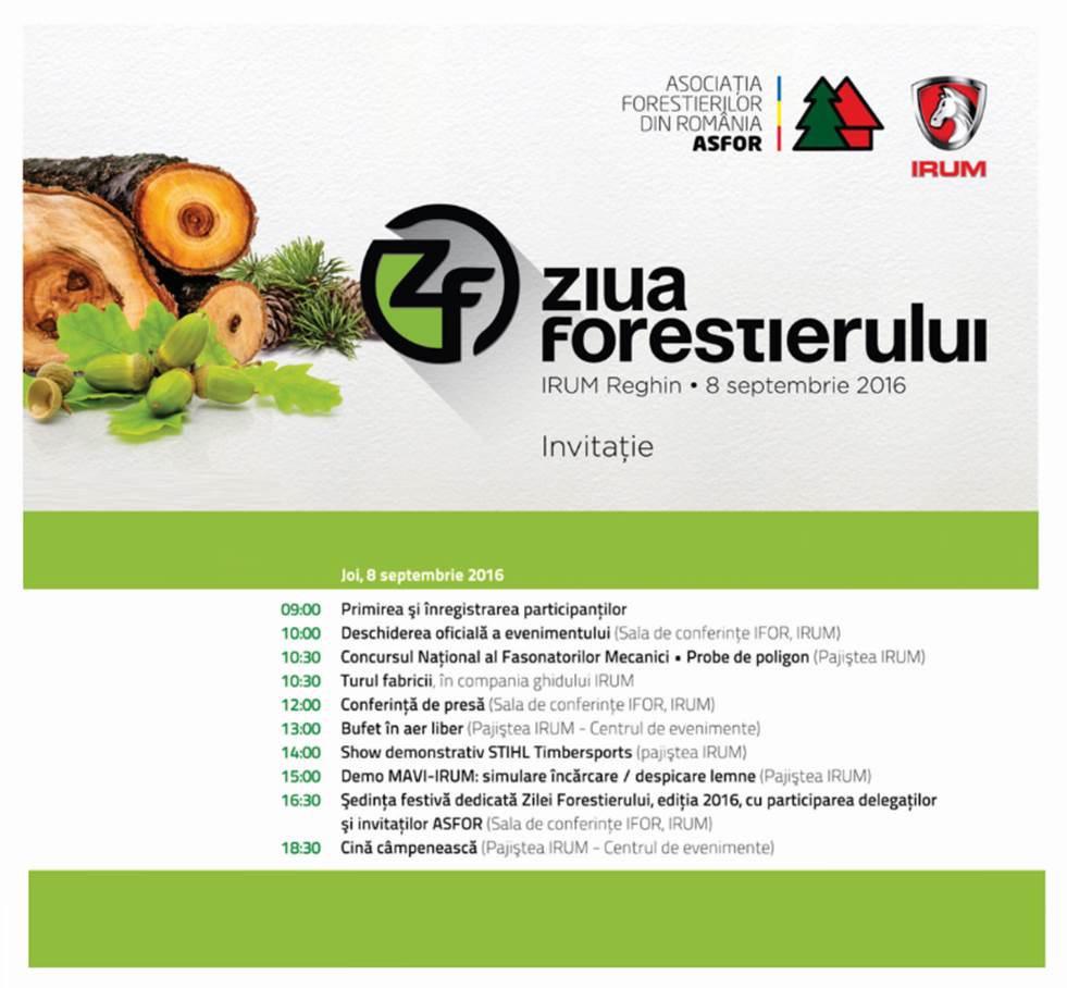 IRUM organizează Ziua Forestierului