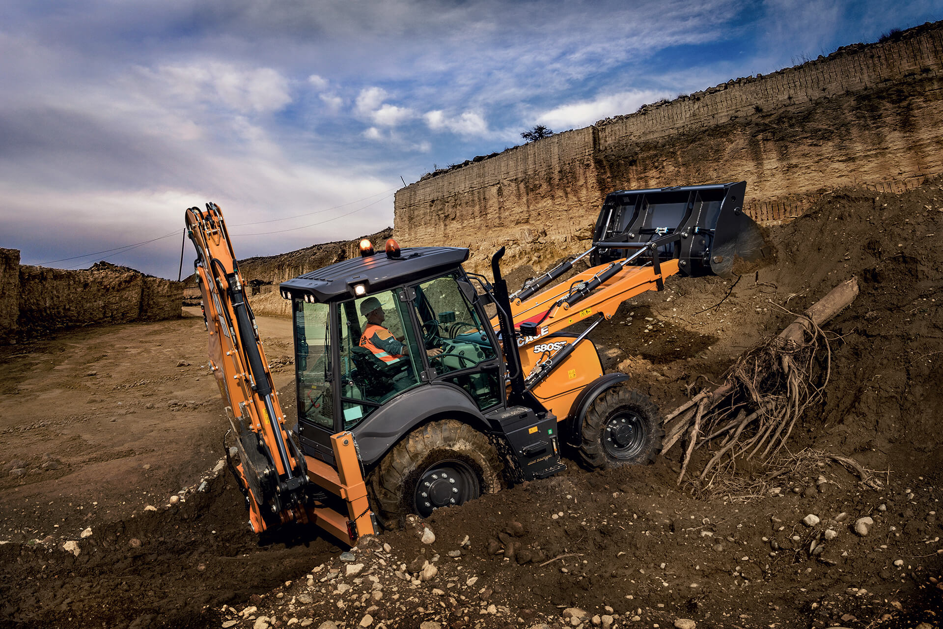 CASE 580 ST – un buldoexcavator cu dedicație
